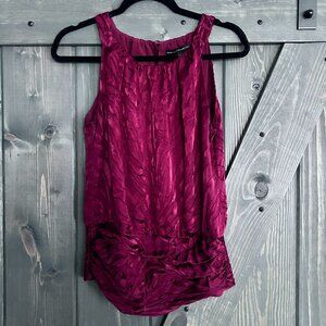White House | Black Market Burgundy Sleeveless Blouse